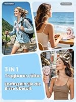 Handventilator Akku Aufladbar mit Wasserkühlung - 6000mAh Ventilator Klein – Ansicht 8