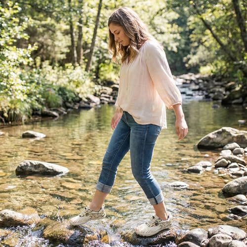 Image of L-RUN Barefoot Water Shoes Women Mens Aqua Sock Athletic Hiking Water Sports Shoes for Swim Beach Pool Sand Diving Walking