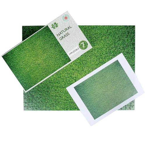 500 Piece Jigsaw Puzzle - Impossible Impuzzible - 50cm x 38cm - Hardest Jigsaw Puzzle For Adults And Teens, Funny Gift, Challenging Puzzle (Natural Grass)