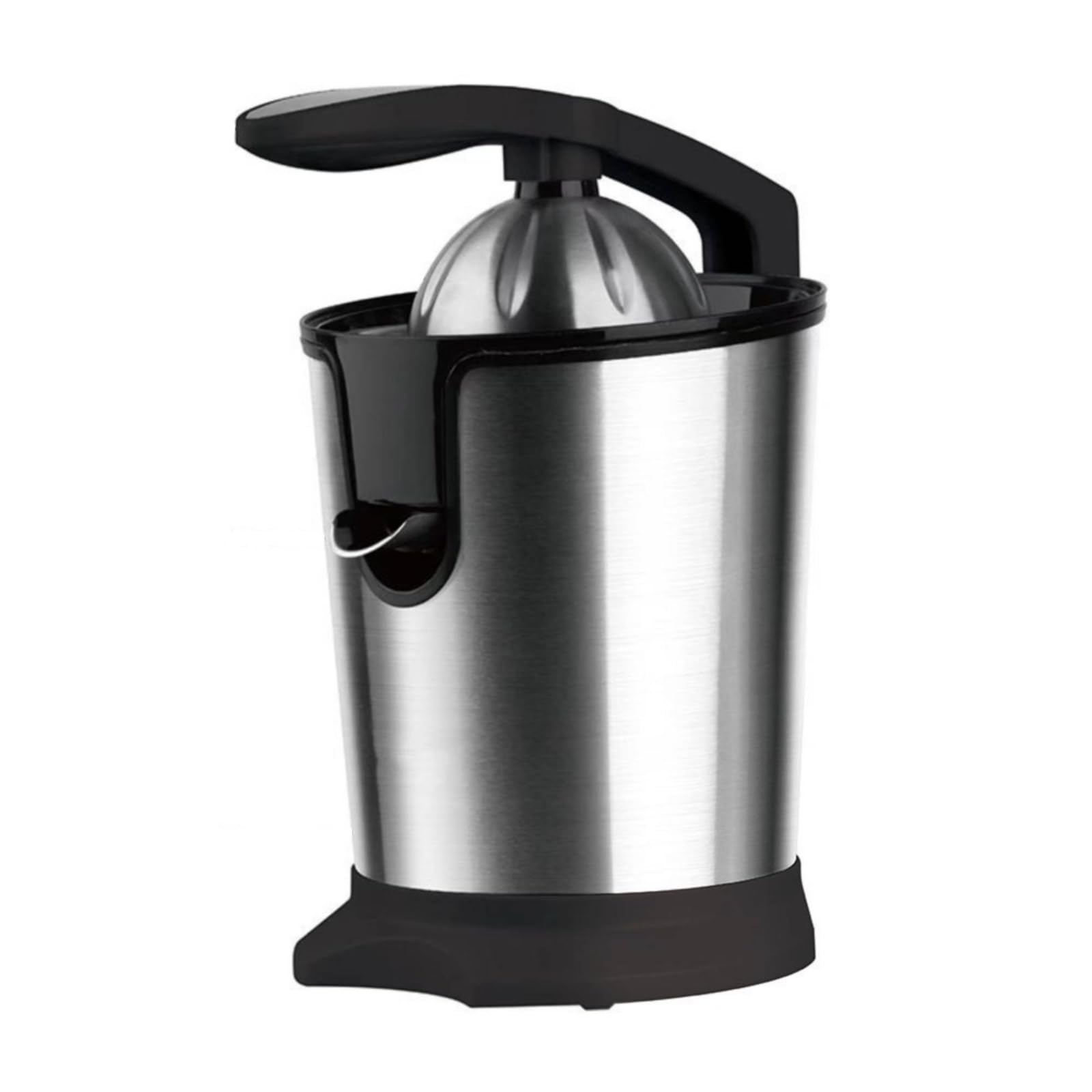 brushed stainless steel countertop citrus juicer rounded cone electric citrus juicer black accents kitchen appliance, au plug 220v | juicers | small kitchen appliances | kitchen dining & bar
