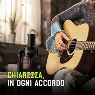 Shure SM4 Studio Recording Microphone, XLR Home Studio Condenser Mic ottimizzato per voci morbide e strumenti forti con Audio Mix-Ready All-Metal Construction (SM4-K)