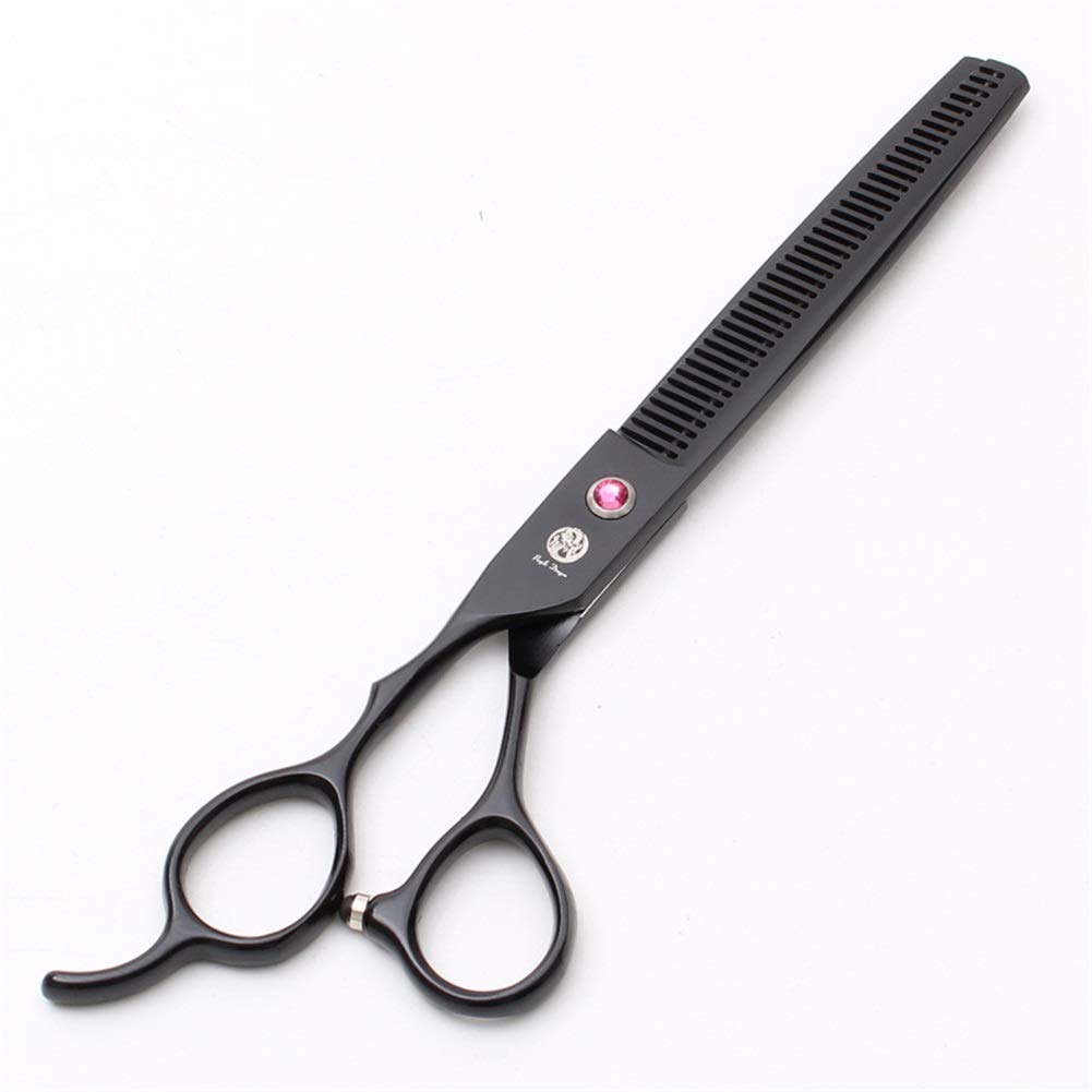 WYGC PETS Professionale Mancino Forbici Professionali per Cani Gatti Dritto &Assottigliamento&Forbici Curve Forte e Forte Perfezionare per Mancino Parrucchiere e Uso Domestico 7.0inch