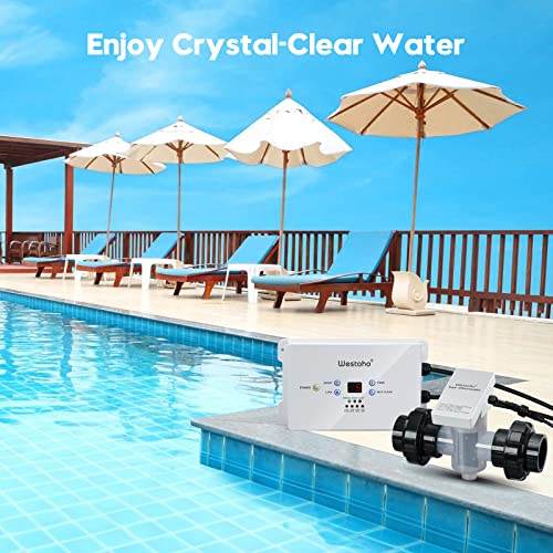 Salt Chlorine Generator, Westaho Salt Water Pool Chlorinator System With Usa Titanium Cell, Designed For Inground Pools Up To 35,000 Gallons, Chemical-Free, Ip 66 Waterproof #TOP7
