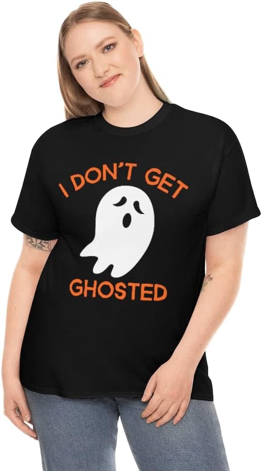 Funny Ghost Shirts for Women Plus Size 1X 2X 3X 4X 5X I Don't Get Ghosted Plus Size Halloween Costumes for Women