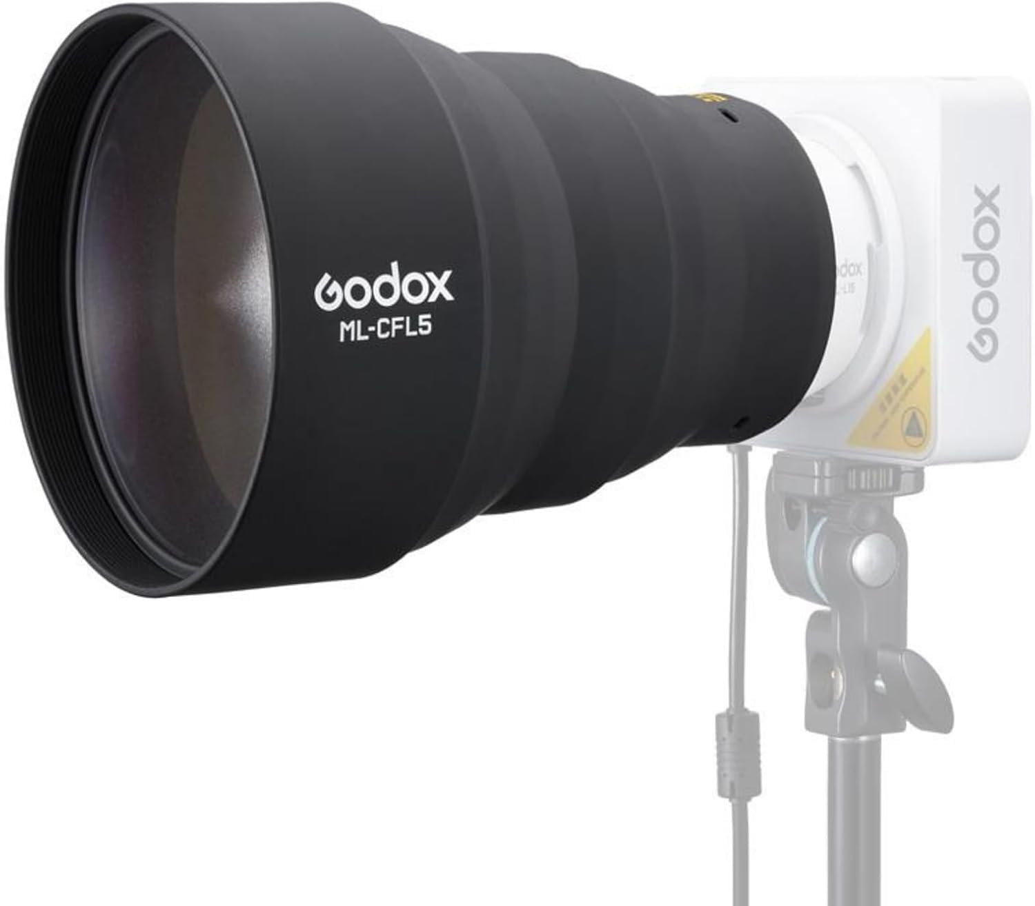Godox ML-CFL5 Embout de Fresnel pliable en silicone avec modificateur de lumière réglable pour réflecteurs ML-L15 et ML-L36 de Godox ML100BI ML100R