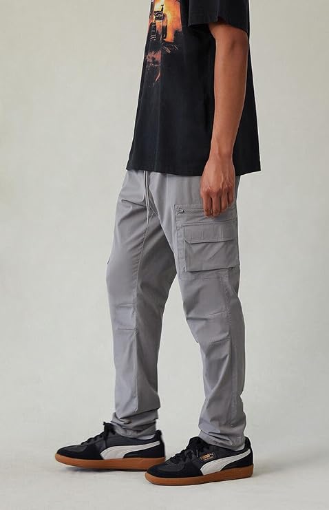 PacSun Men's Stretch Gray Slim Cargo Pants