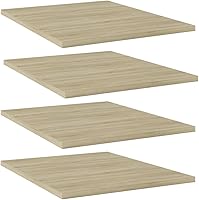 Vista 118 de 4 tableros de repuesto para estanterías, paneles de repuesto de aglomerado, unidades de almacenamiento, estantes organizadores, color gris hormigón