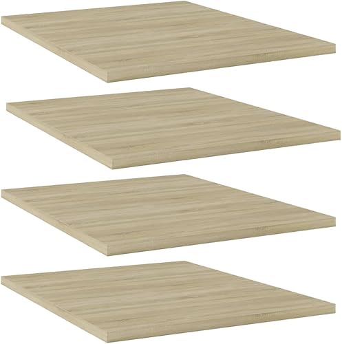 Miniatura 345 de Juego de 4 tableros de estantería, paneles de repuesto, unidades de almacenamiento, estantes de exhibición organizadores, gris hormigón, 31.5 x 11.8