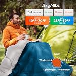 MEREZA 0 Degree Winter Sleeping Bag for Adults Kids with Pillow, Cold Weather Sleeping Bag for 4 Season Camping Hiking Backpacking Sleeping Bags for Big and Tall