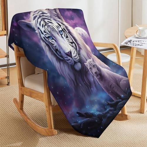 Manta de tigre de franela extra suave manta de forro polar para cama y sofa 5