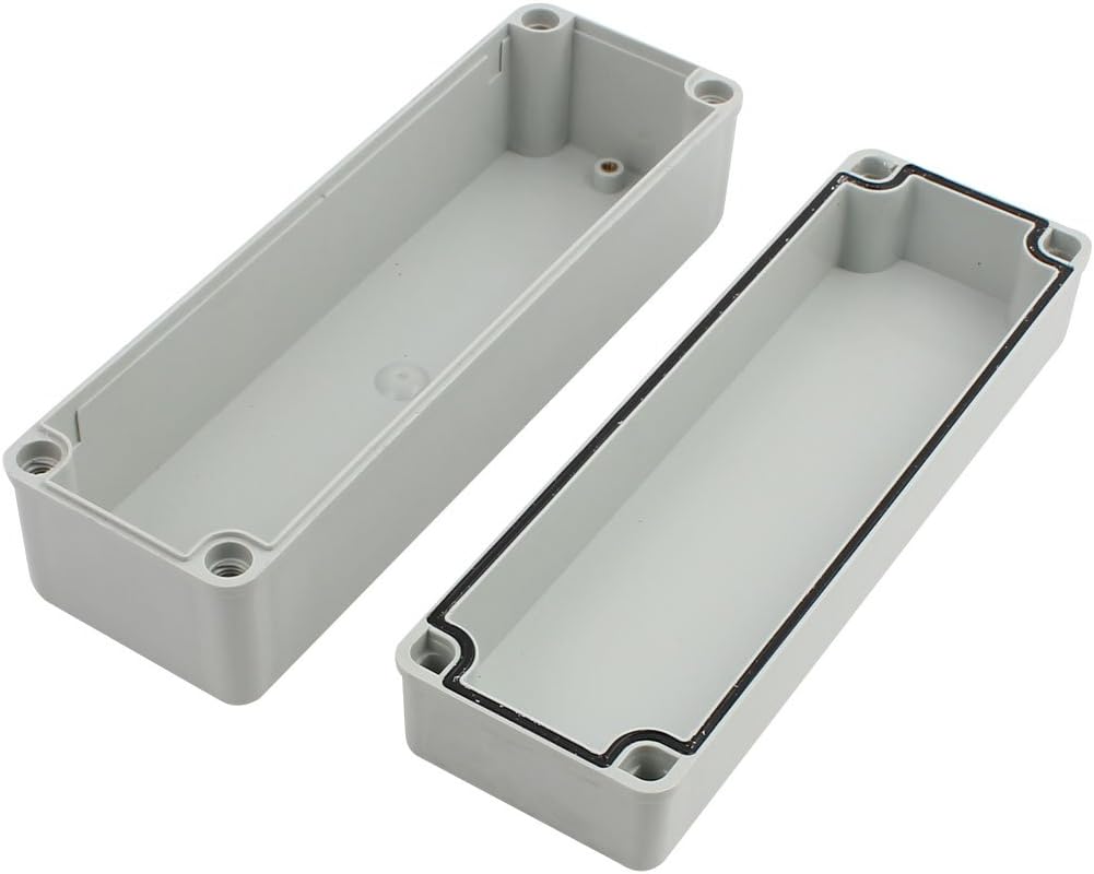 uxcell 250mm x 80mm x 85mm Waterproof Dustproof IP65 Junction Box DIY Case Enclosure Gray