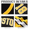 SERTAS Gilmore Jersey #18,90s Hip Hop Clothing for Party,Long Sleeve Yellow Ice Hockey Jersey for Sports,Camping (UK, Alpha, XL, Regular, Regular) #4