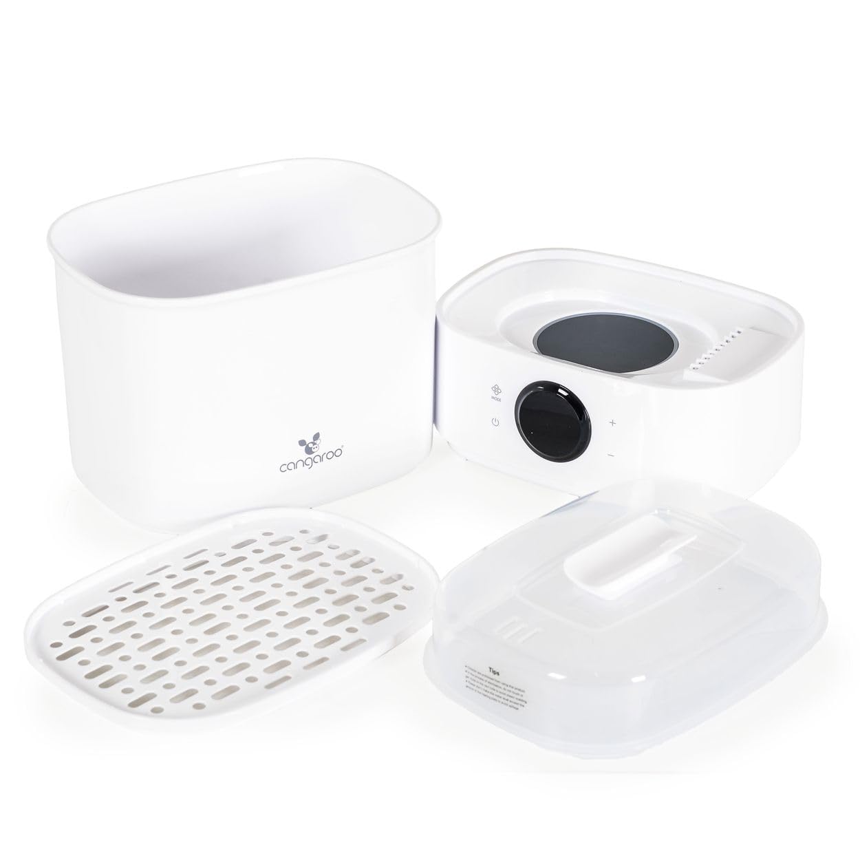 Cangaroo Sterilisator Cai Trockner 2 in 1 bis zu 6 Flaschen, LCD-Display, Touch weiß