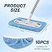10 Stück für Swiffer Feuchte Bodentücher,Supersaugfähig Trockene/Feuchte Bodentücher,Wiederverwendbare Mikrofaser für Swiffer Bodenwischer,Tuch Waschbar Wischmopp Bezug(Ohne Bodenwischer)