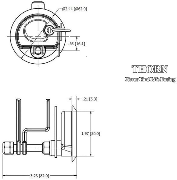 Thorn Marine Cam Latch Boat Hatch Stainless Steel Locking Style
