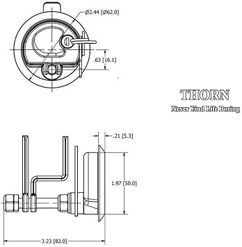 Thorn Marine Cam Latch Boat Hatch Stainless Steel Locking Style