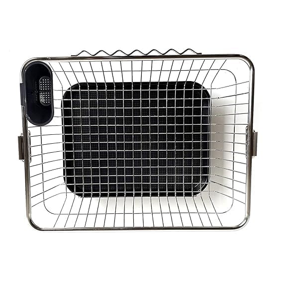 Image of E-COSMOS Stainless Steel Basket for Utensils Dish Drainer Kitchen Organizer | After Wash Utensils Basket /Dish Drying Rack Suitable,Crockery, Plates & Bowl with Spoon Holder (22x16x9 in) (Large)
