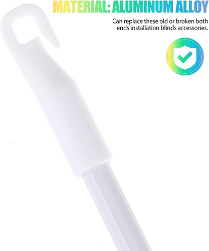 Miniatura 5 de Healifty 4 piezas de agarre largo de aleación de aluminio para cortina de cortina vertical y accesorios para tirar de ciega, gancho para el hogar,