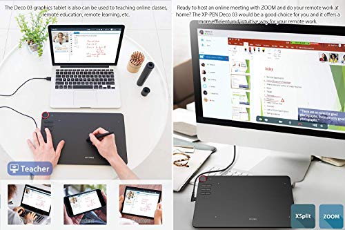 Mesa Digitalizadora DECO 03 Sem Fio 10x5.6 Polegadas com Caneta Passiva Sem Bateria 6 Teclas Express
