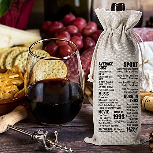 30Th Birthday Gift For Women Men, Birthday Wine Bag Gift, 30 Years Old Birthday Party Decor Gift #TOP5