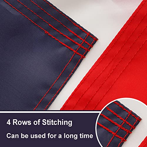 Bradford Dominican Flag 3x5 feet Outdoor, Embroidered Dominican Republic Flag Bandera Dominicana for Wall, Double Sided Bandera de Republica Dominicana Flags with Brass Grommets by Bradford - Image 4