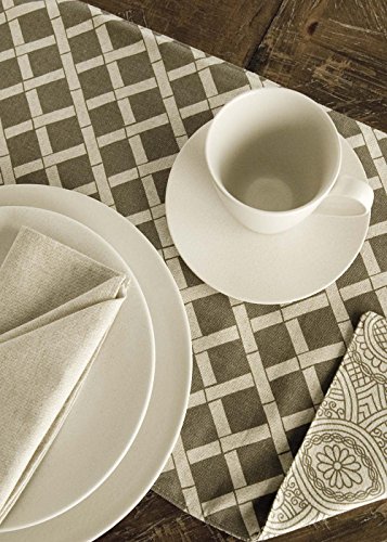 Heritage Lace Duet Table Runner, 13" X 36", Flax #TOP1