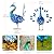 Goodeco Solar Peacock Statue Garden Decor - 20.7 Inch Stunning Metal Peacock Yard Art with Lighted Lamp - Perfect Peacock Gifts for Women, Ornaments & More, LD6020304