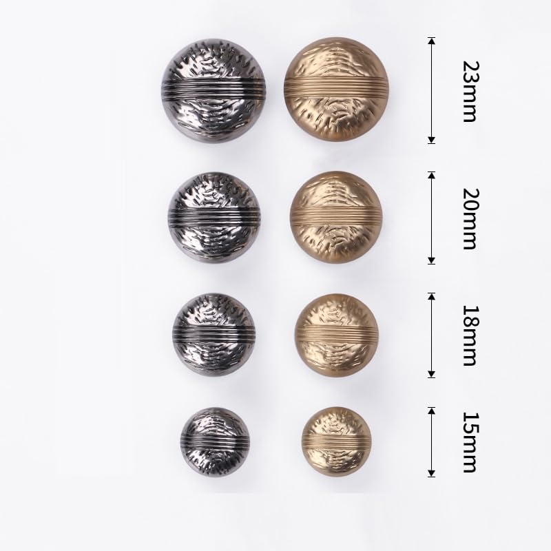 Metalowe guziki do płaszczy, 20 szt. Modnych okrągłych guzików na ubrania, swetry rozpinane, płaszcze, projekty rękodzielnicze(Silver,20 mm)
