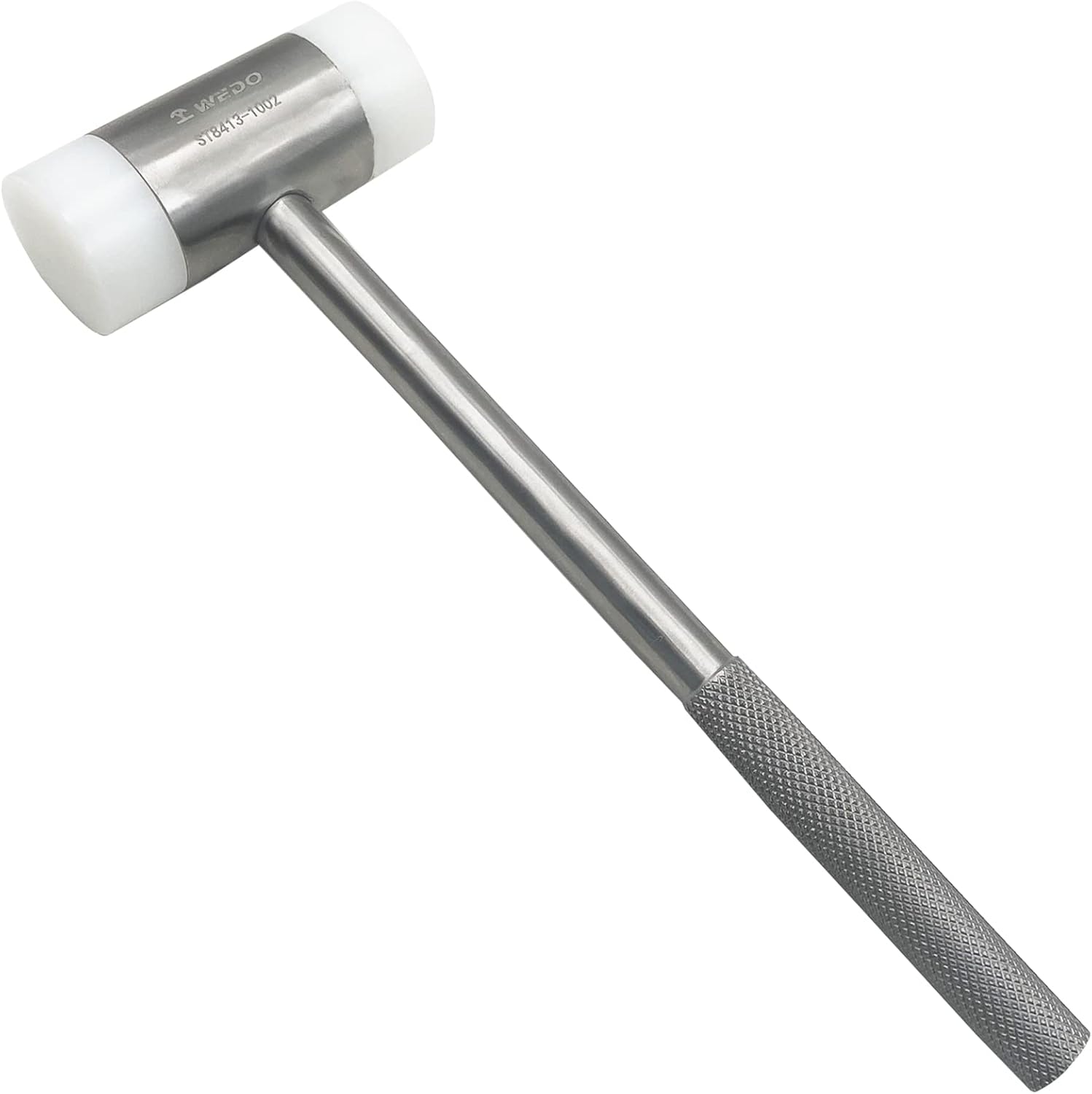 WEDO Stainless Nylon Hammer with with Stainless Steel Handle, Corrosion Resistant, Rust Proof, Durable, Environmental friendly, 1000g Head, 400mm Length, 16"