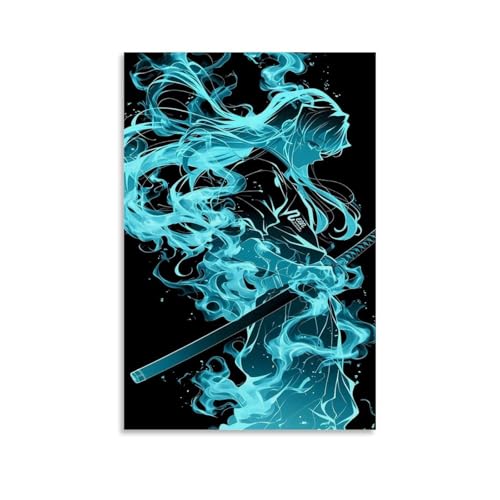KAOTRPZH Demon Slayer Anime Muichiro Tokito Rollo Póster Arte Póster Pintura Decorativa Lienzo Arte de Pared Salón Póster Dormitorio Pintura 30 x 45 cm (30 x 45 cm)