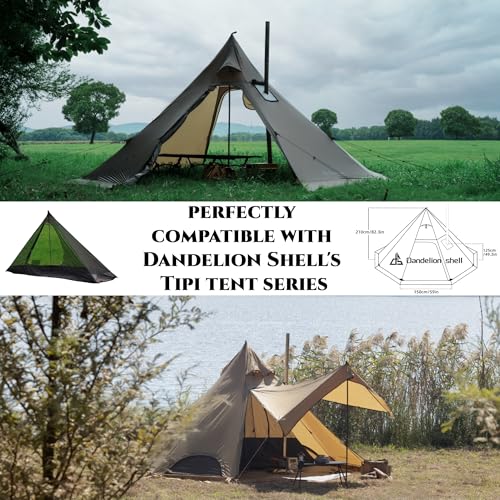 Carpa Interior Mesh para 2 Personas con Piso 3000mm para Tipi miniatura 6