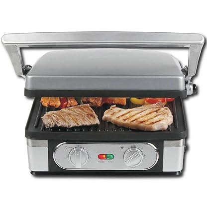 Tischgrill, Panini-Grill mit extra großes Grillfläche (Kontaktgrill, aufklappbar, starke 1800Watt)