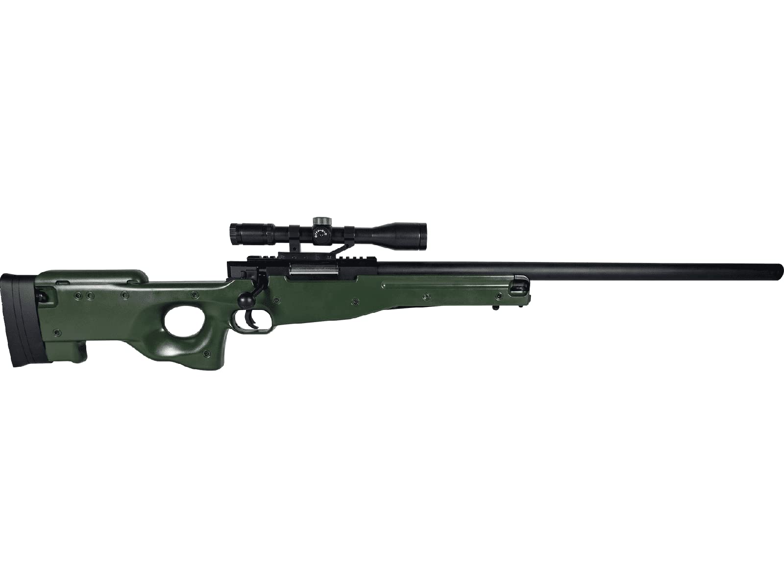 CYBERGUN Fucile Airsoft Mauser SR/Modello a molla/Colori: verde OD e nero/Potenza 1 Joule