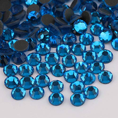 Image of Beadsland Crystal Hotfix Rhinestone,Machine Cut Stone 2880pcs /pkg (Capri Blue,SS6 /2mm)