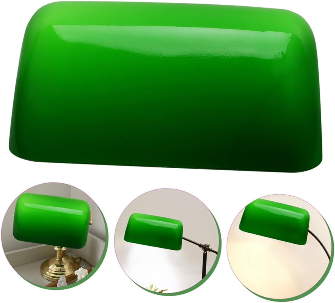 Levemolo Vintage Glass Bankers Lamp Shade Replacement for Desk and Table Lamps Elegant Decorative Cover for Fits Styles Easy to Install Diameter