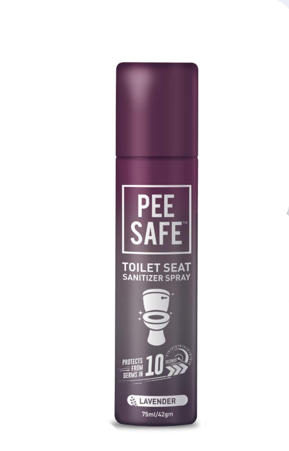 Pee Safe Toilet Seat Sanitizer Spray - 75 Ml (Lavender, Pack of 2)