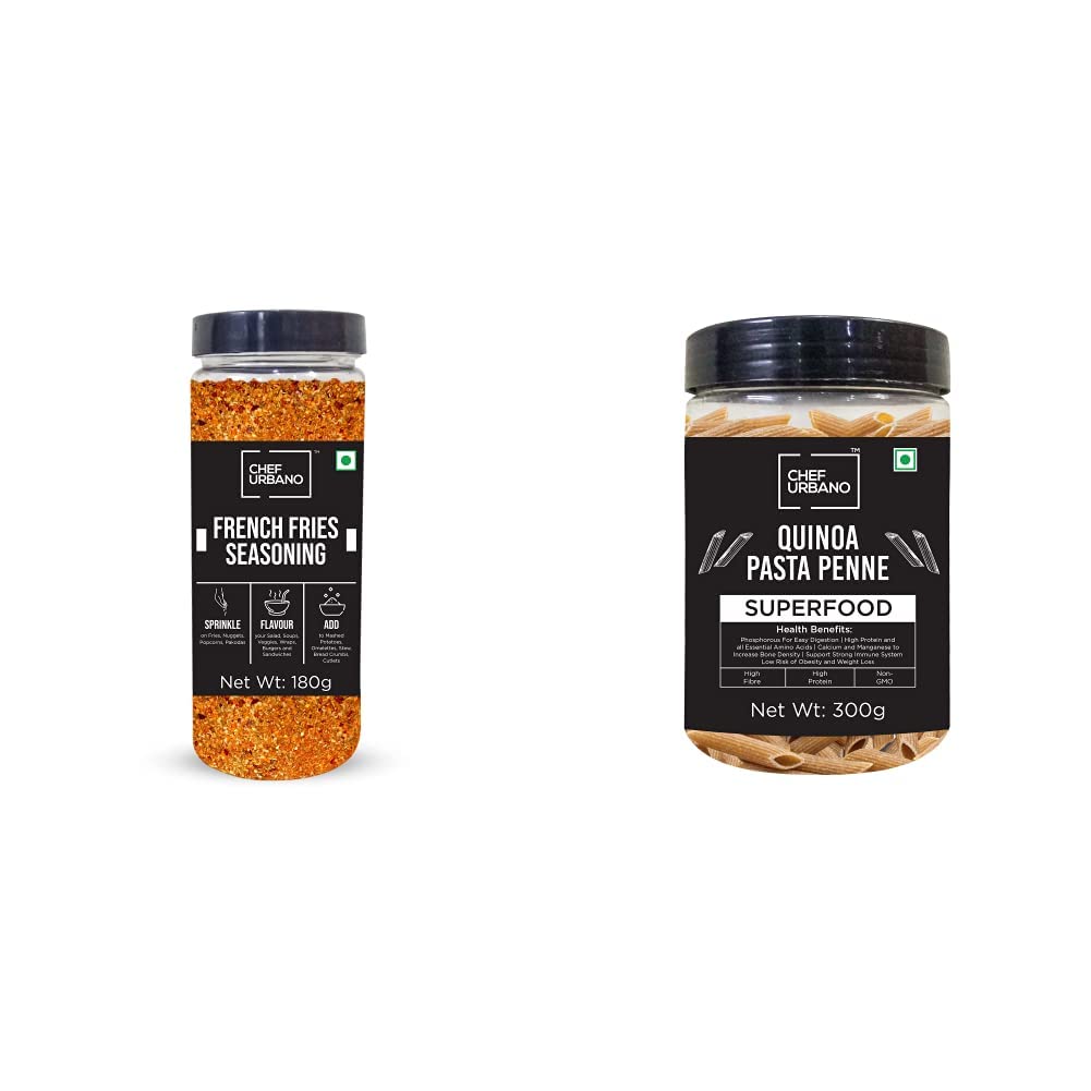 CHEF URBANO French Fries Seasoning, 180 g & Chef Urbano Quinoa Pasta Penne, 300 g (B0B8ZD7T93) Amazon Price History, Amazon Price Tracker