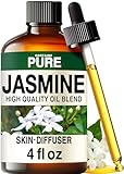 KUKKA Jasmine Essential Oils - 4 Fl Oz - for Hair, Skin, Diffuser, Aromatherapy & DIY Soap Making Scent