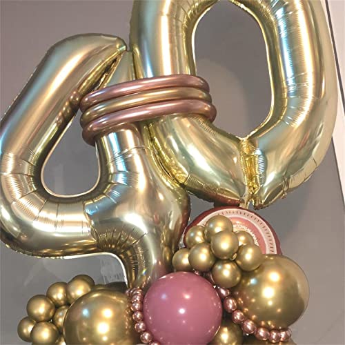 40 Inch Champagne Gold Foil Balloon Number 9, Large Self Inflating Light Gold Number Balloons 0-9 Helium Balloons Set for Girls Boys 9th Birthday Women Anniversary Graduation Party Decoration Supplies - 6