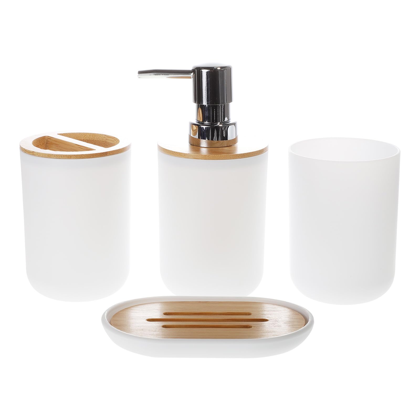 Set de baño de bambú de diseño nórdico con superficie lisa de alta calidad