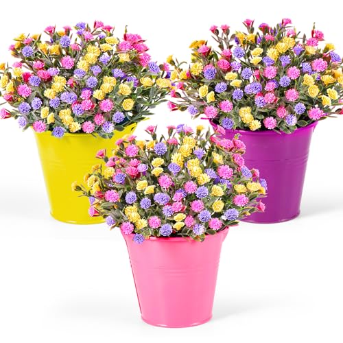 3 Pack Baby Breath Mason Jar Table Centerpiece, Artificial Gypsophila