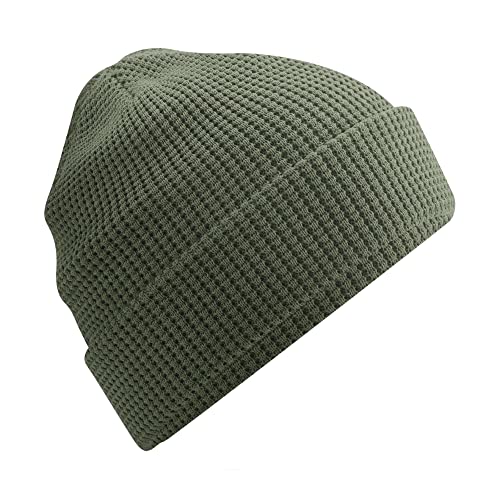 Preisvergleich Produktbild Beechfield B52N Organic Cotton Waffle Beanie - Olive Green