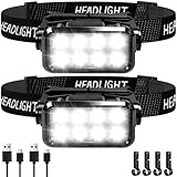 SERIONR Lampe Frontale Rechargeable,Lot de 2 Frontale LED Puissante,Lampe...