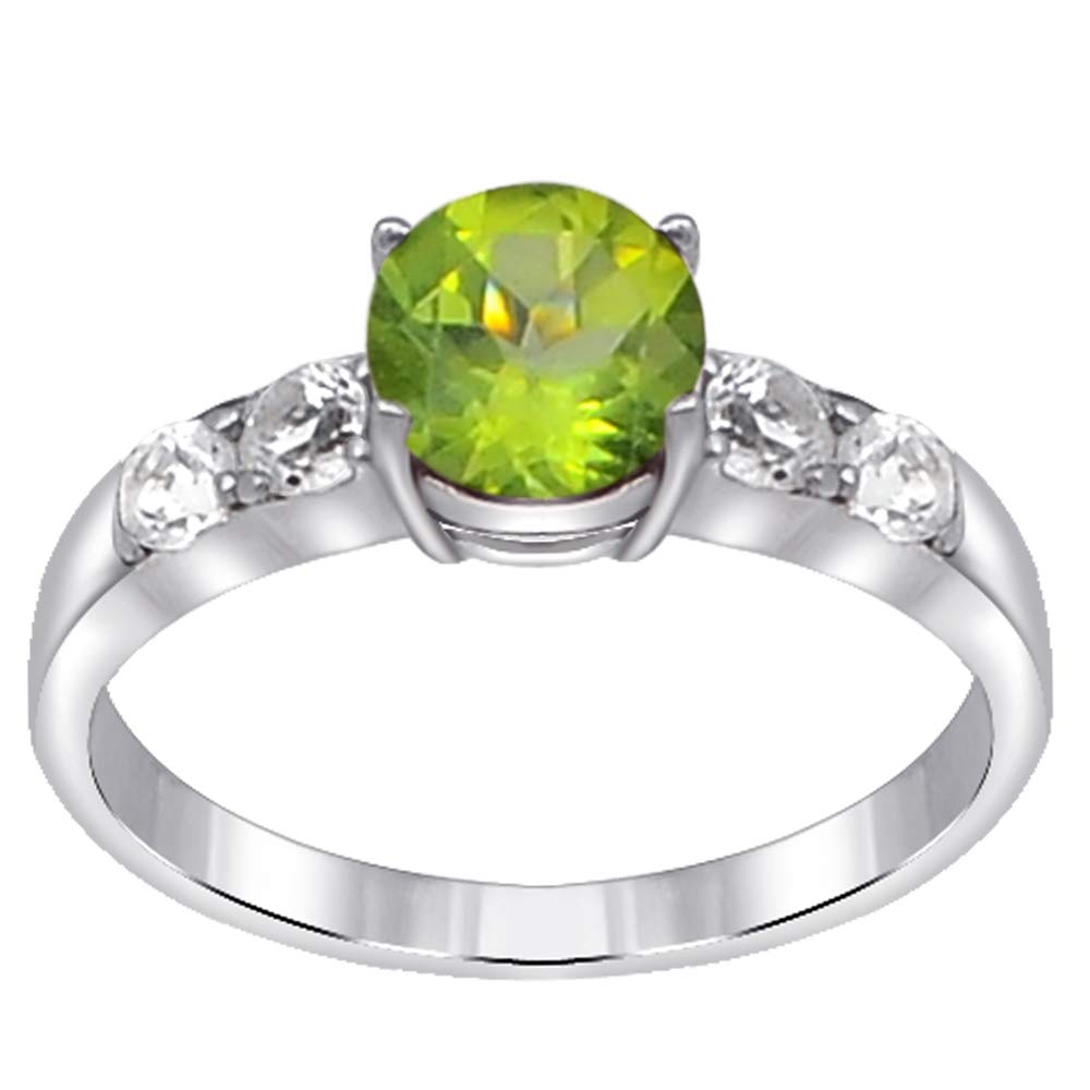 925 Sterling Silver Halo Rings For Women | Gemstones Ring Set For Womens | Perfect Anniversary/Birthday Jewellery Present For Girls On Special Occasions