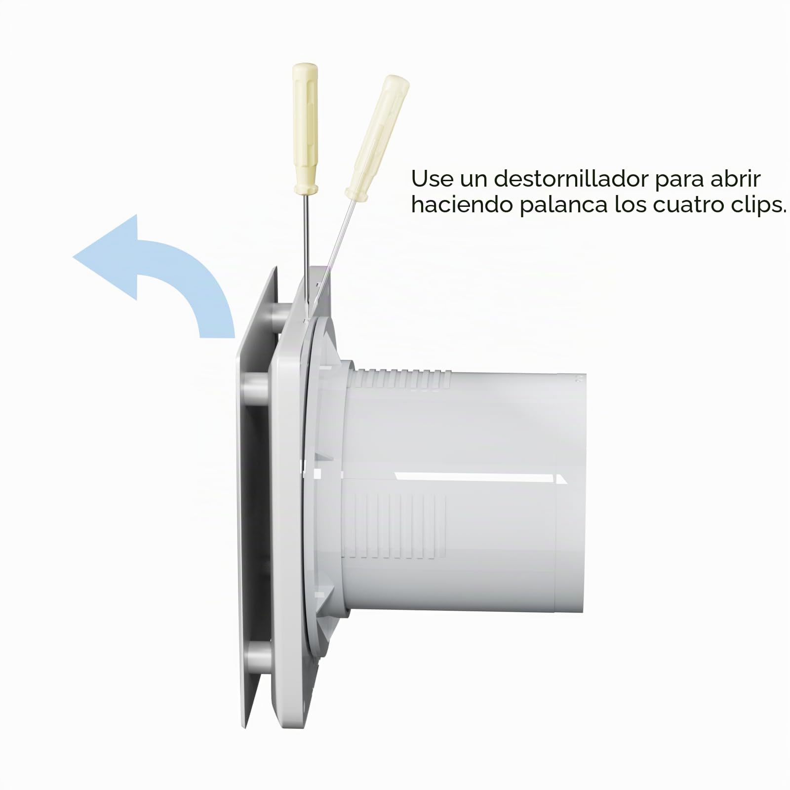 Ventilador extractor silencioso de 100 mm para baño con sensor de humedad y temporizador, ventilador cuadrado blanco para baño 95 m³/h, ventilador extractor de pared/ventana para cocina, ducha
