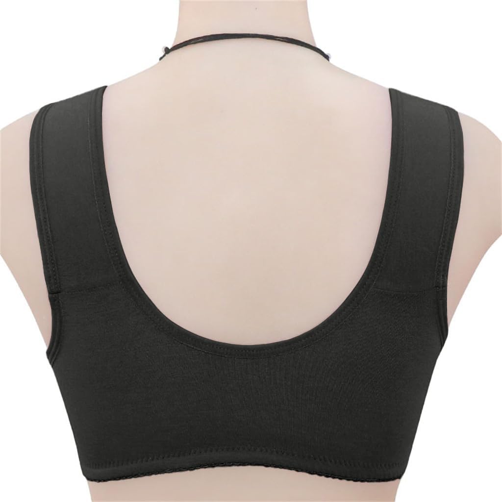 Daisy Lace Bras for Women Front Closure No Underwire Comfort Senior Wireless Snap Closing Bra - Image 3