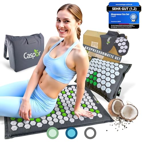 Caspor Akupressurmatte Set mit Kissen