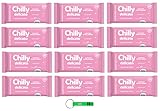 12x Chilly Intimhygiene Tücher Delicato - Ideal für empfindliche Haut - mit Aloe und Hamamelis - Jede Packung enthält 12 Tücher + Beni Culinari Kostenloser Schlüsselanhänger