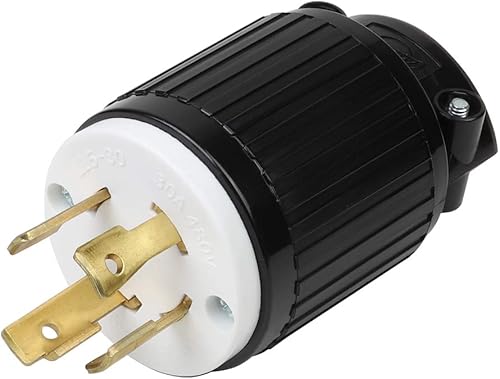 Nema L16-30P macho 30A 480V enchufe de alimentación de CA de grado industrial, enchufe de bloqueo NEMA L16-30P, 3 polos, conexión a tierra de 4