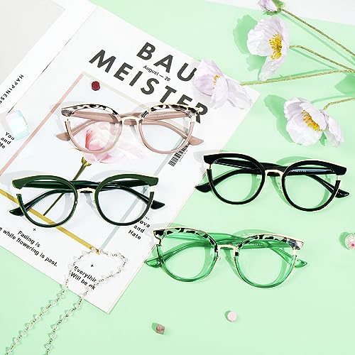 Image of Zeelool Classic Cat Eye Glasses Frame with Non-prescription Clear Lens for Women ZJGT414068